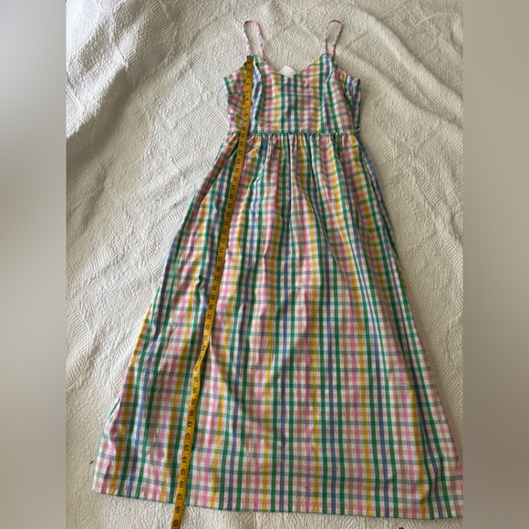 NWT J Crew Factory checked maxi sundress. Size 6. Smocked back, feminine colors - Picture 10 of 16